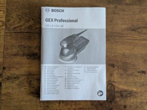 Anleitung des Bosch Professional GEX 125-1 AE Exzenterschleifers