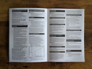 Anleitung des Makita BO5041 Exzenterschleifers geöffnet