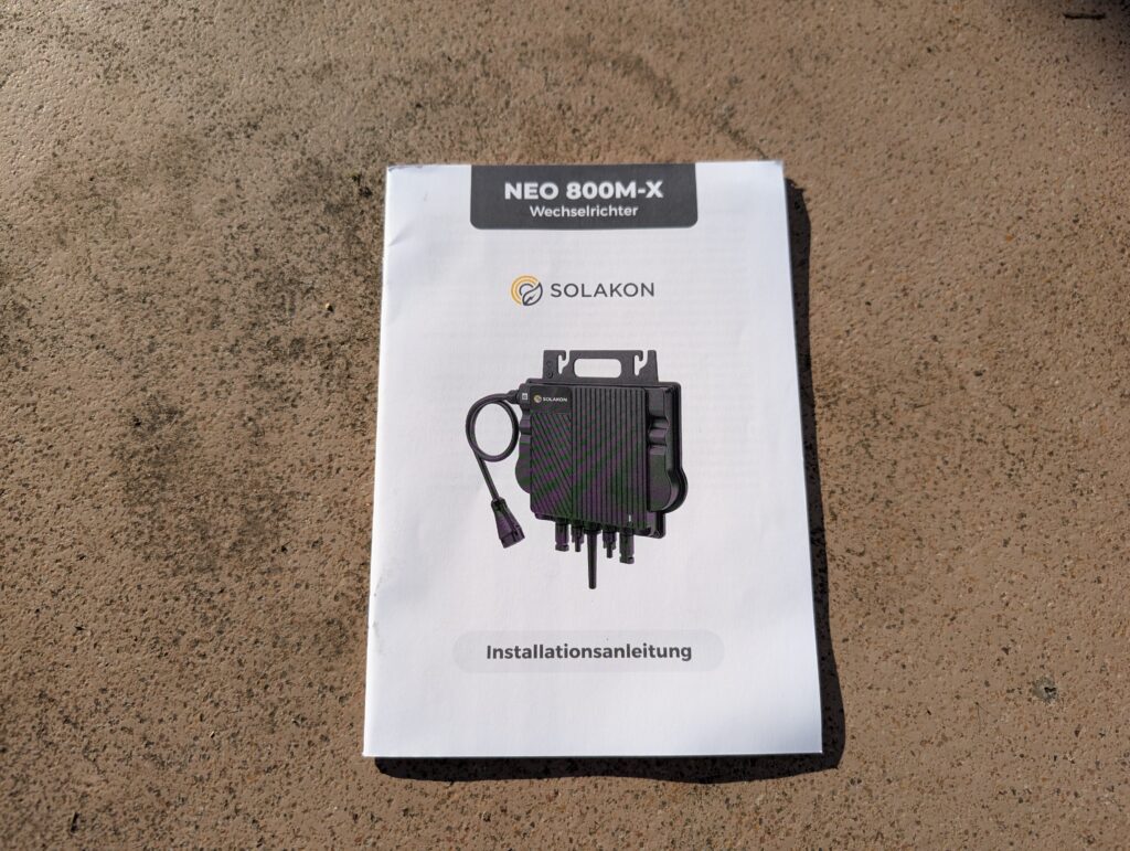 Anleitung des Wechselrichter des Solakon Balkonkraftwerks (2)