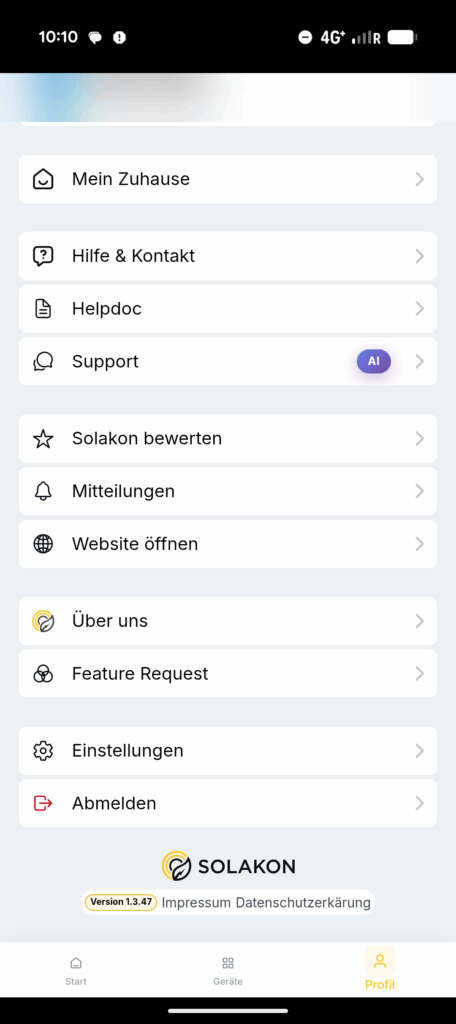 App des Solakon Balkonkraftwerks (4)