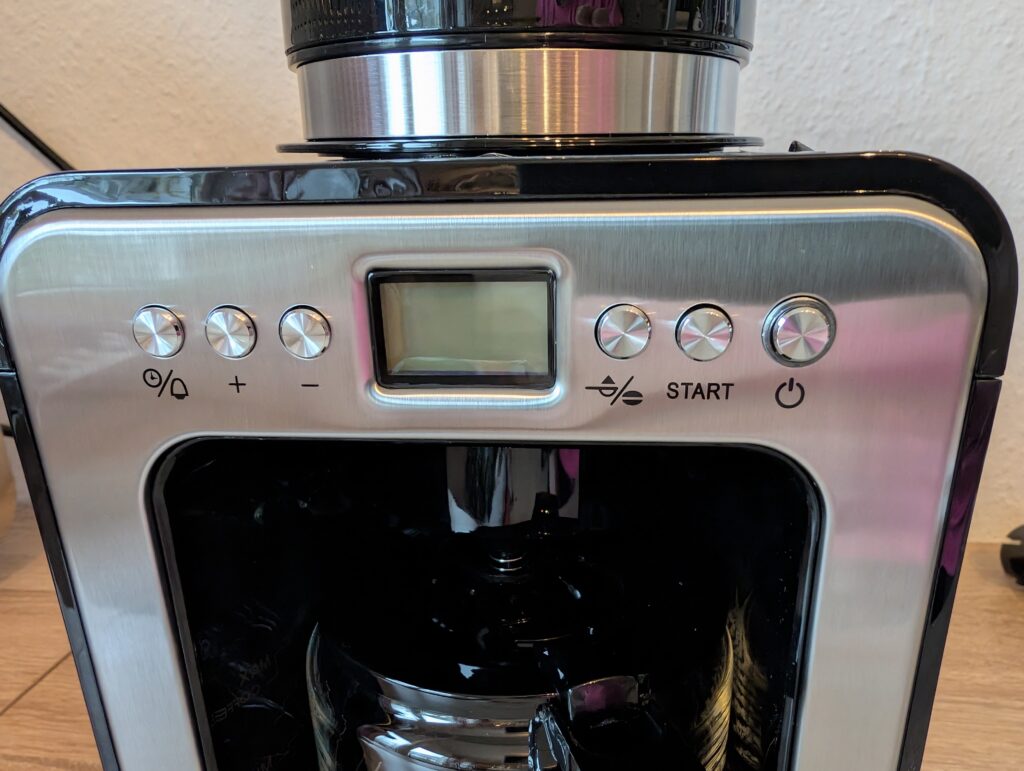 CASO Coffee Compact electronic Kaffeemaschine mit Mahlwerk Bedienfeld