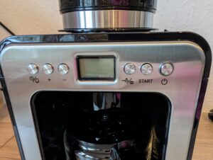 CASO Coffee Compact electronic Kaffeemaschine mit Mahlwerk Bedienfeld