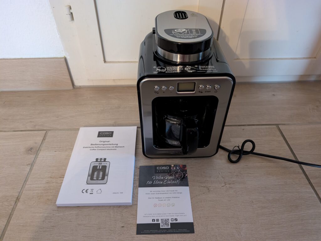 CASO Coffee Compact electronic Kaffeemaschine mit Mahlwerk Lieferumfang