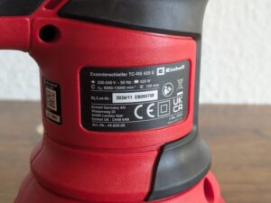 Datenlabel des Einhell TC-RS 425 E Exzenterschleifers