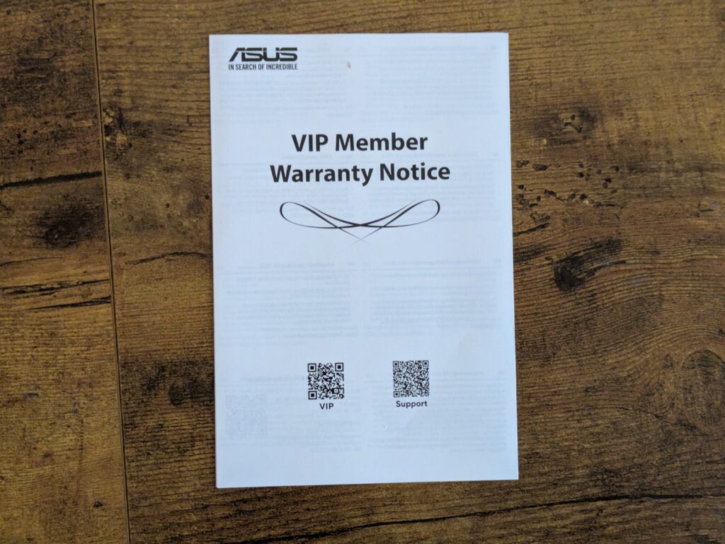 Garantie des ASUS TUF Gaming BE3600 Routers