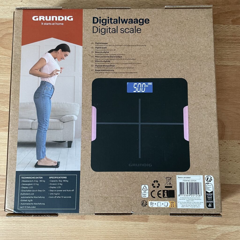 Grundig 53221 Personenwaage Verpackung