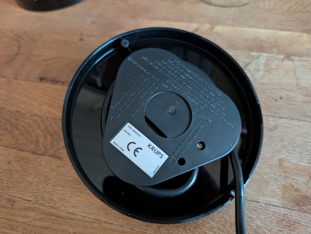 KRUPS BW8018 Smart'n Light Wasserkocher mit Temperatureinstellung Kabelaufwicklung