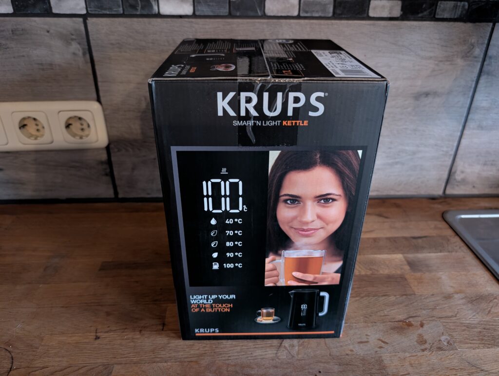 KRUPS BW8018 Smart'n Light Wasserkocher mit Temperatureinstellung Verpackung 2