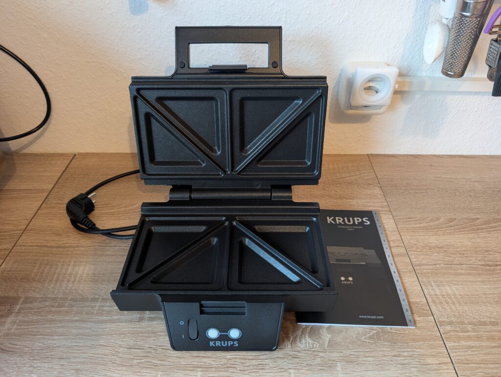 Krups FDK451 Sandwichmaker Ansicht geöffnet