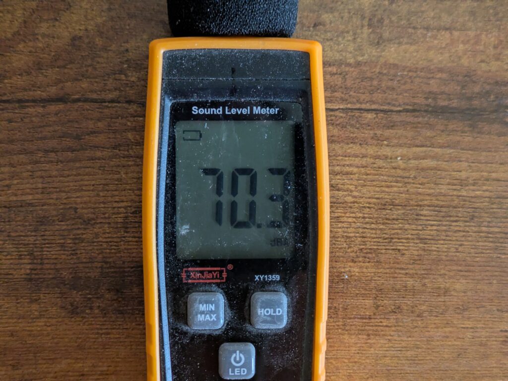 Lautstärke der COSLUS C20 Munddusche