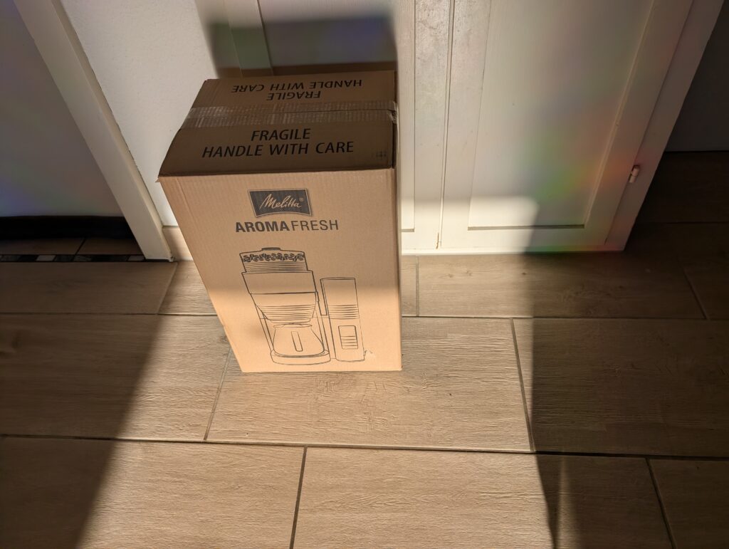 Melitta AromaFresh X Kaffeemaschine mit Mahlwerk Umverpackung