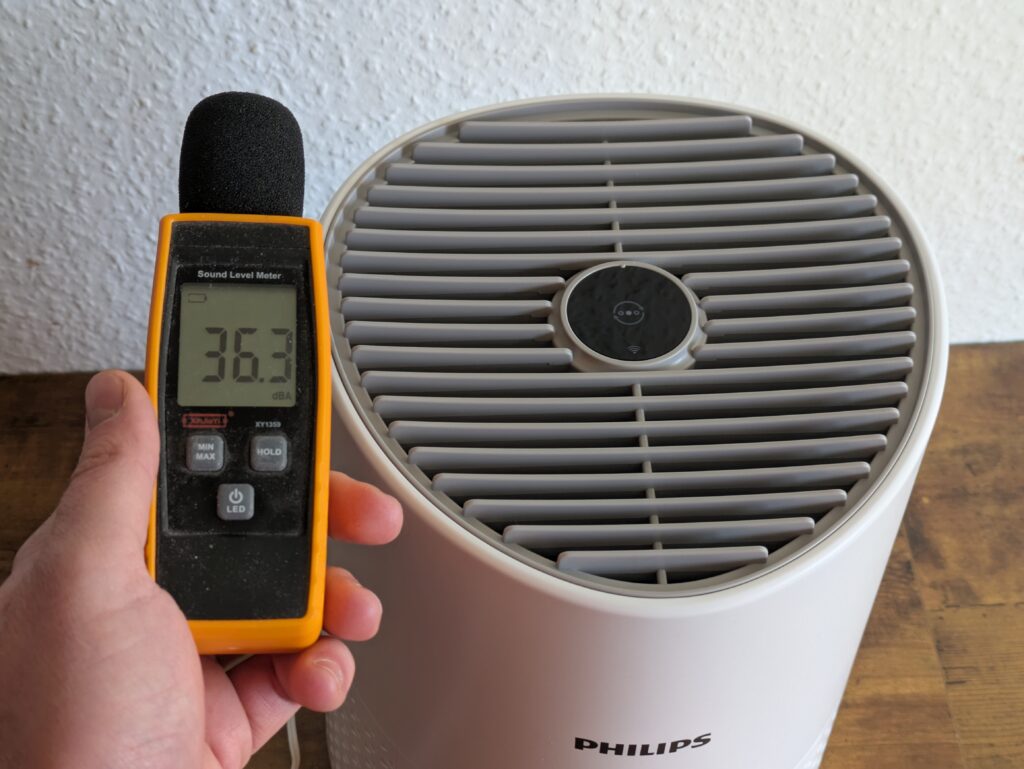 Minimale Lautstärke des Philips 600i Luftreinigers