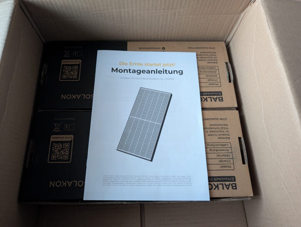 Montageanleitung des Solakon Balkonkraftwerks