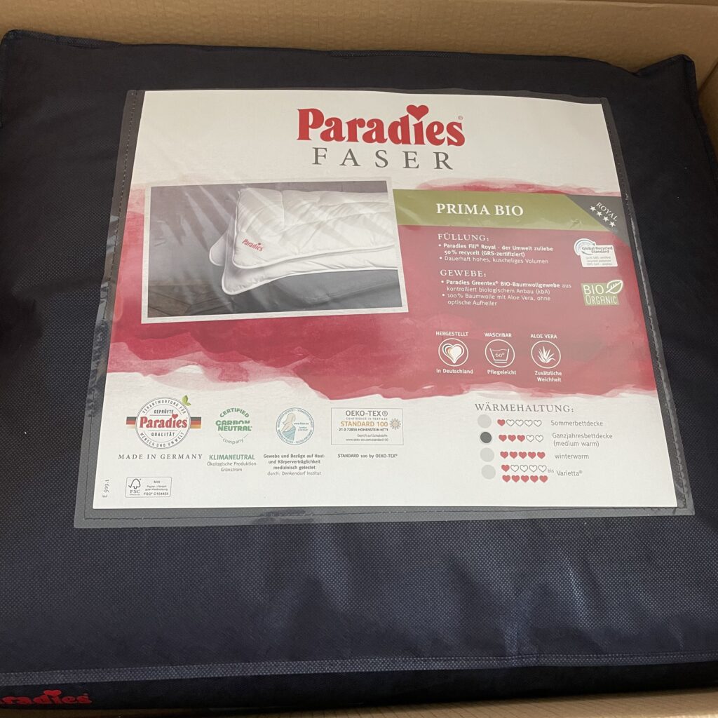 Paradies Prima Bio Bettdecke Beschreibung