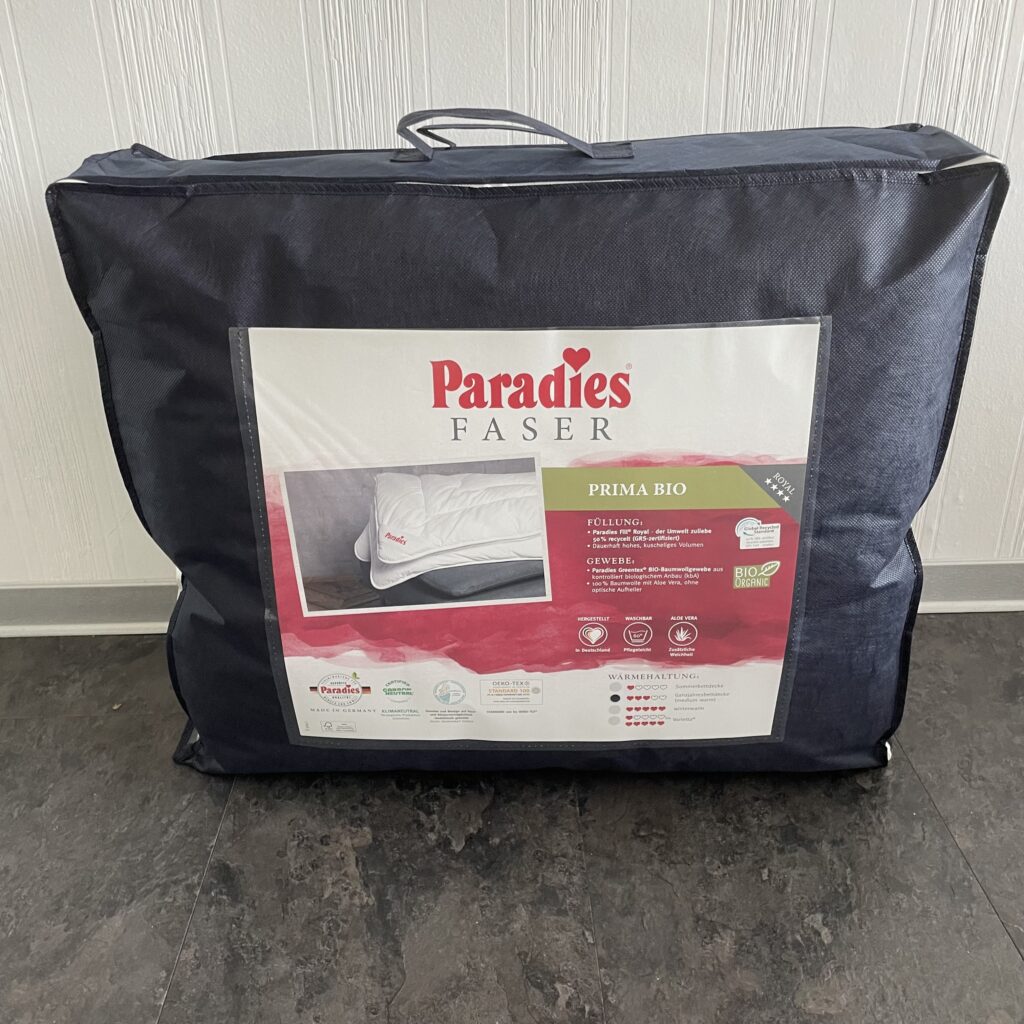 Paradies Prima Bio Bettdecke Tragetasche