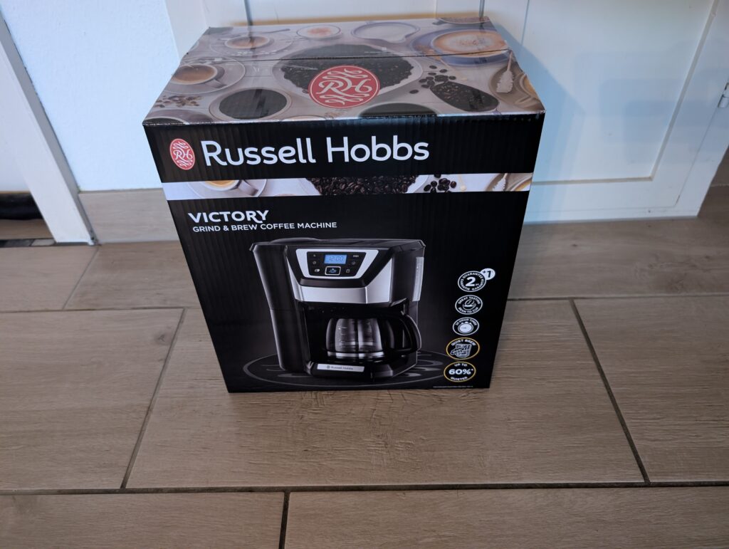 Russell Hobbs Victory Kaffeemaschine mit Mahlwerk Verpackung 1