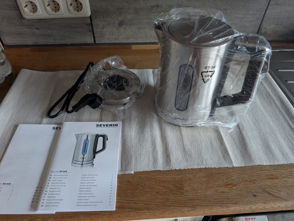 SEVERIN WK3418 Wasserkocher ausgepackt