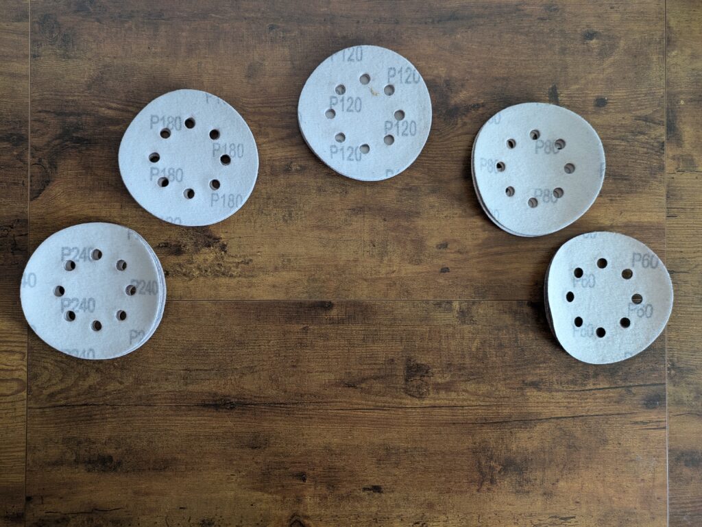 Schleifscheiben des WORKPRO W125262 Exzenterschleifers von unten