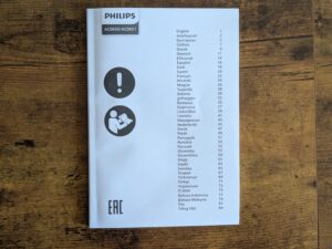 Sicherheitshinweise des Philips 600i Luftreinigers von oben