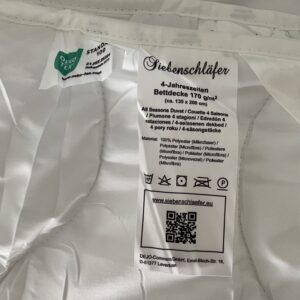 Siebenschläfer Vier-Jahreszeiten-Decke Hinweise