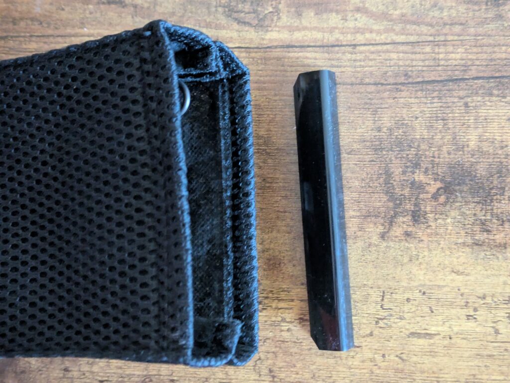 Staubfangbox des Metabo SXE 3125 Exzenterschleifers geöffnet