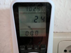 Stromverbrauch der COSLUS C20 Munddusche