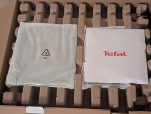 Tefal Dual Easy Fry XXL Heißluftfritteuse Karton geöffnet