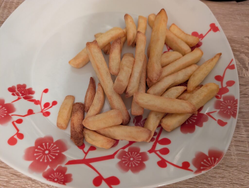 Tefal Dual Easy Fry XXL Heißluftfritteuse Pommes gegart