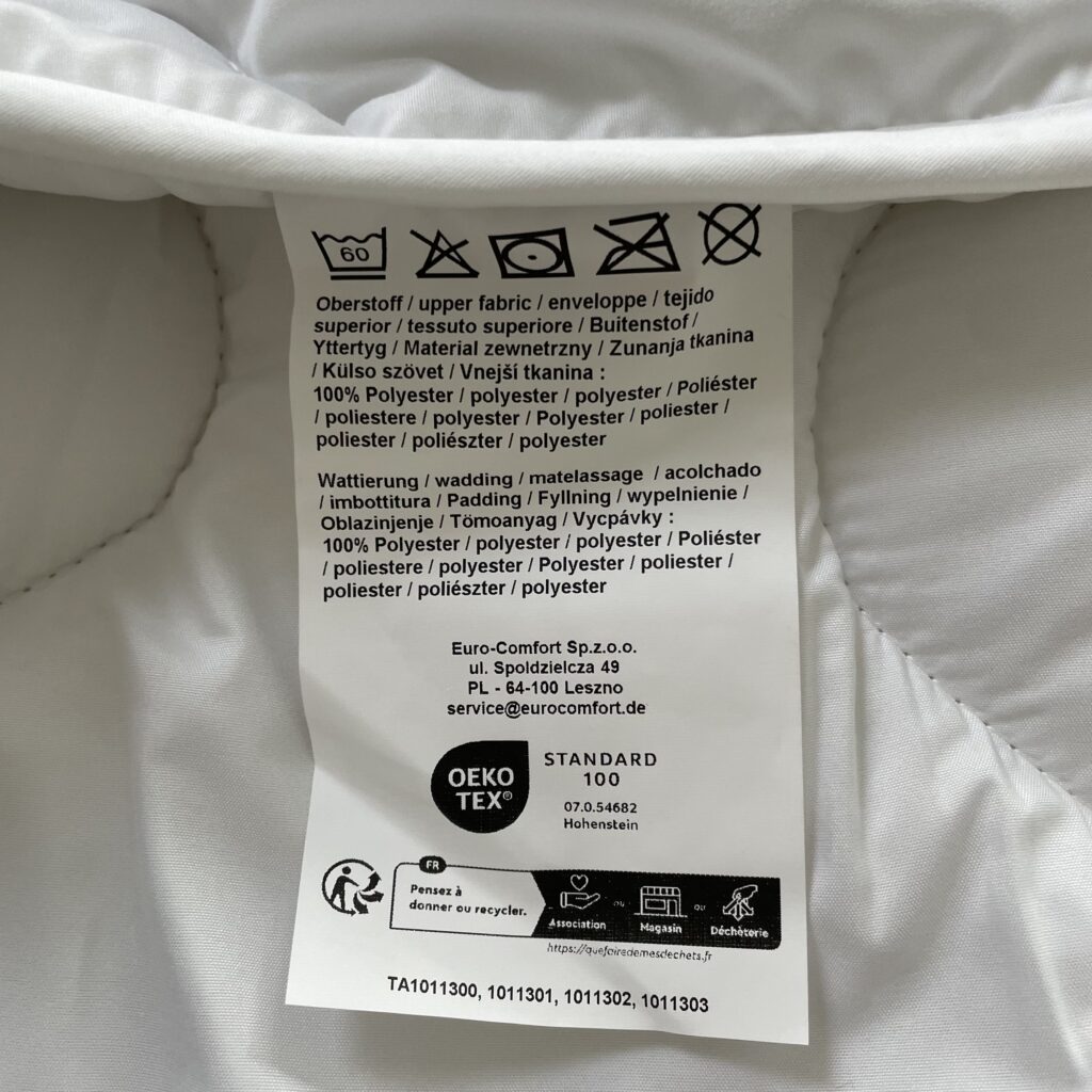 Traumnacht Cozy Mono Bettdecke Hinweise