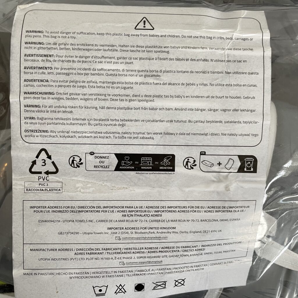 Utopia Bedding Ganzjahresdecke Hinweise