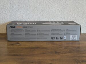 Verpackung des ASUS TUF Gaming BE3600 Routers von vorne