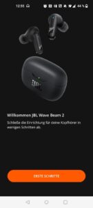 JBL Wave Beam 2 In-Ear-Kopfhörer App erste Schritte