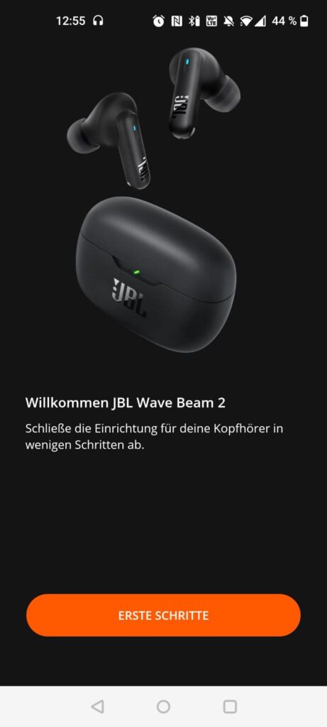 JBL Wave Beam 2 In-Ear-Kopfhörer App erste Schritte