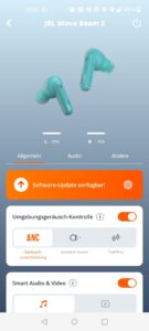 JBL Wave Beam 2 In-Ear-Bluetooth-Kopfhörer App Startseite