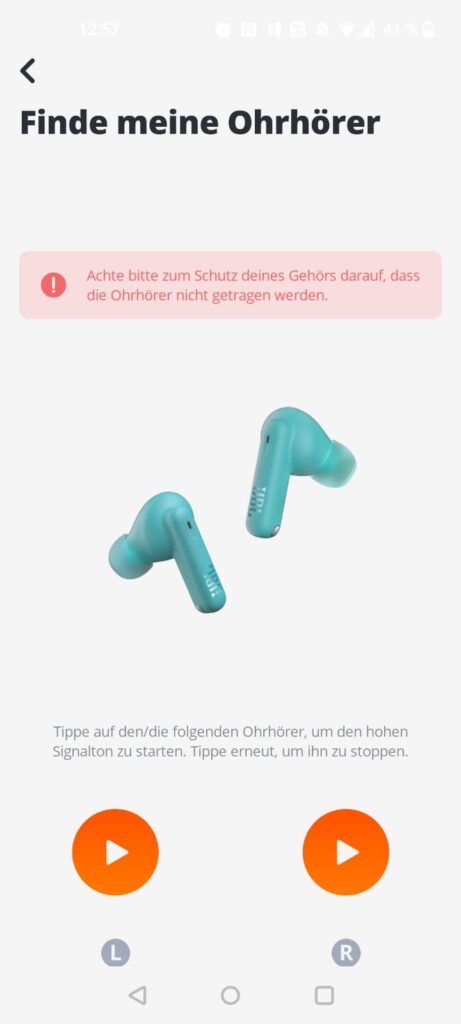 JBL Wave Beam 2 In-Ear-Kopfhörer App Suchfunktion für Ohrhörer