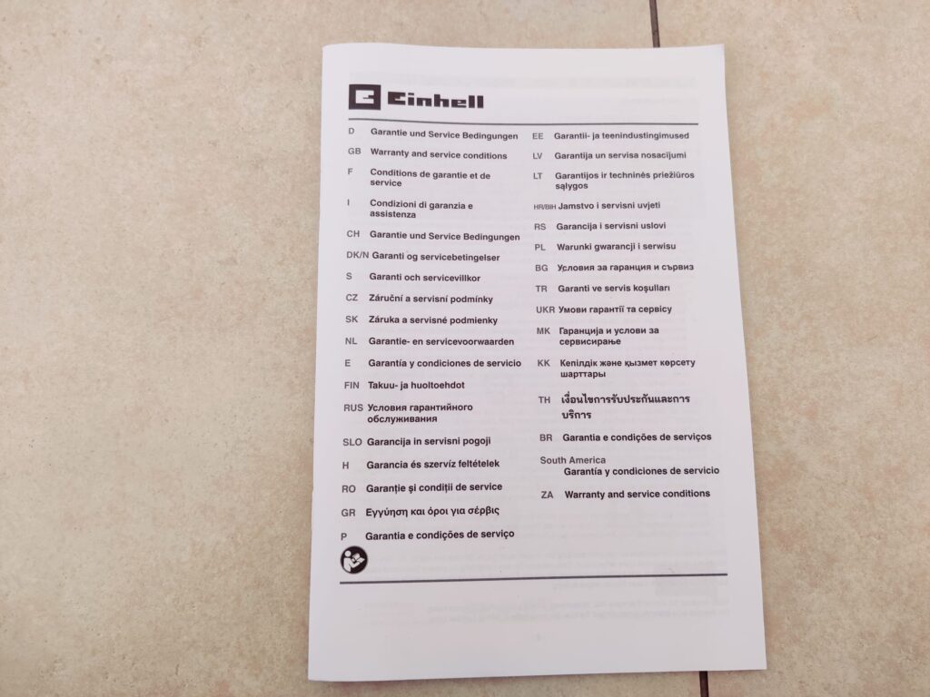 Einhell TC-AV 1720 DW Aschesauger Garantiebedingungen