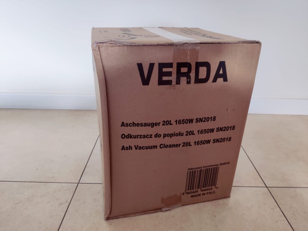 Sellnet SN2018 Aschesauger Verpackung von der Seite
