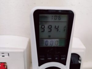 Sellnet SN2018 Aschesauger Stromverbrauch im Betrieb