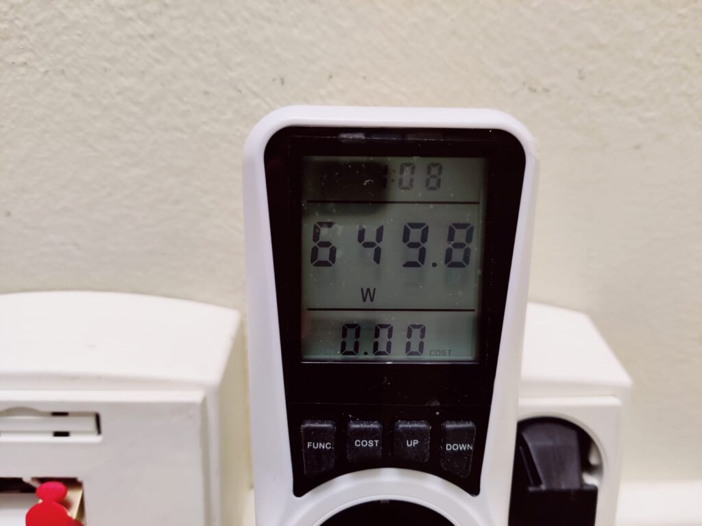 Navaris Aschesauger Stromverbrauch im Betrieb