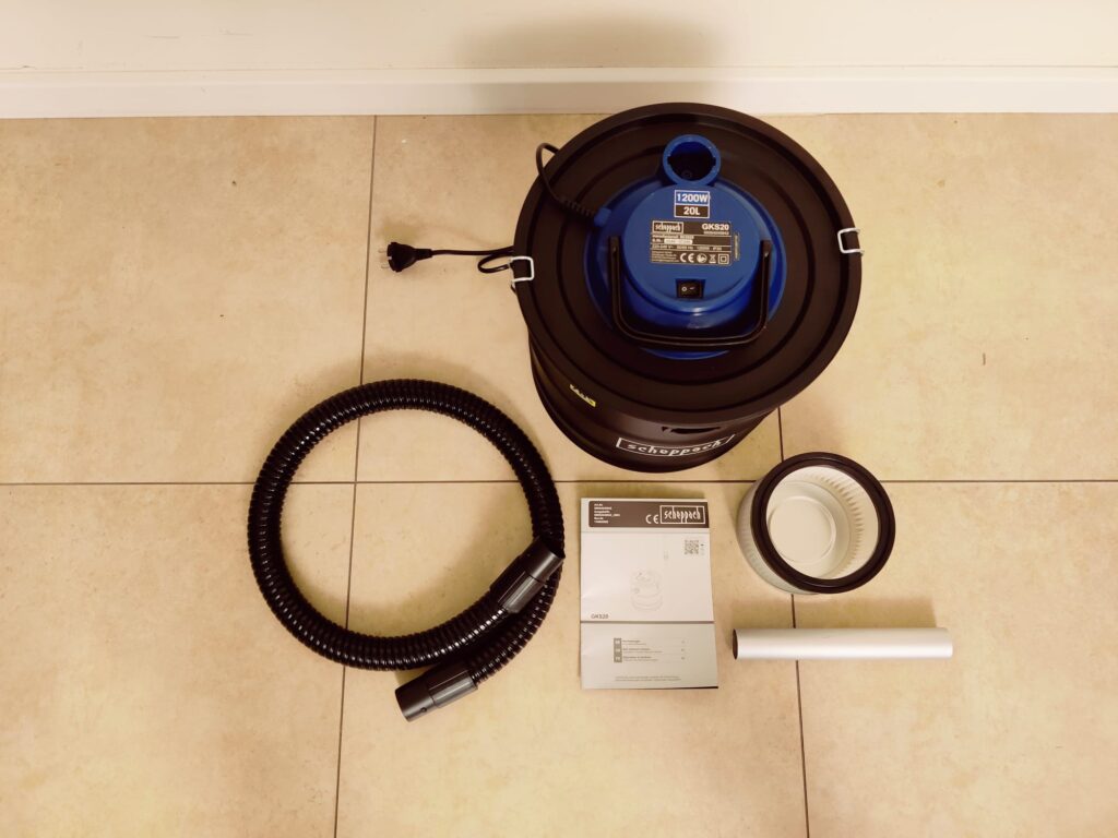 Scheppach GKS20 Aschesauger mit Zubehör von oben