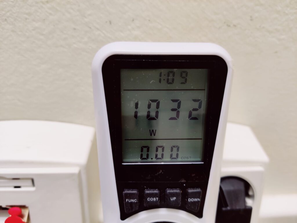 Scheppach GKS20 Aschesauger Stromverbrauch im Betrieb