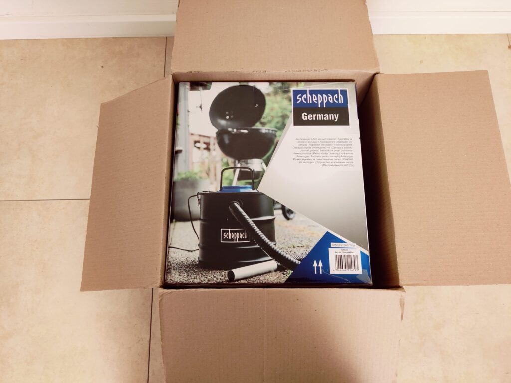Scheppach GKS20 Aschesauger Umverpackung offen