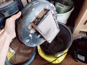 Kärcher AD 4 Premium Aschesauger Filter nach Benutzung