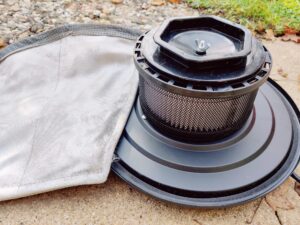 Einhell TC-AV 1720 DW Aschesauger HEPA-Filter nach Nutzung