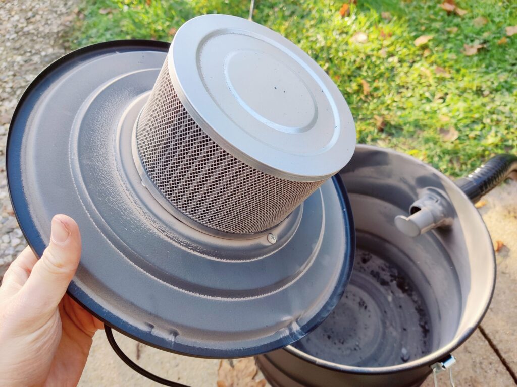 Scheppach GKS20 Aschesauger nach der Benutzung