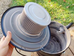 Scheppach GKS20 Aschesauger nach der Benutzung