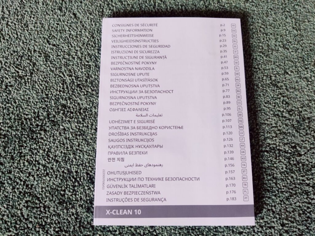 Rowenta X-Clean 10 GZ7540WO Nass-Trockensauger Sicherheitshinweise