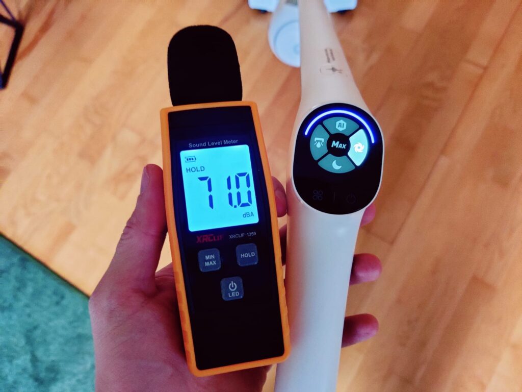 Rowenta X-Clean 10 GZ7540WO Nass-Trockensauger Lautstärke im Boost-Modus