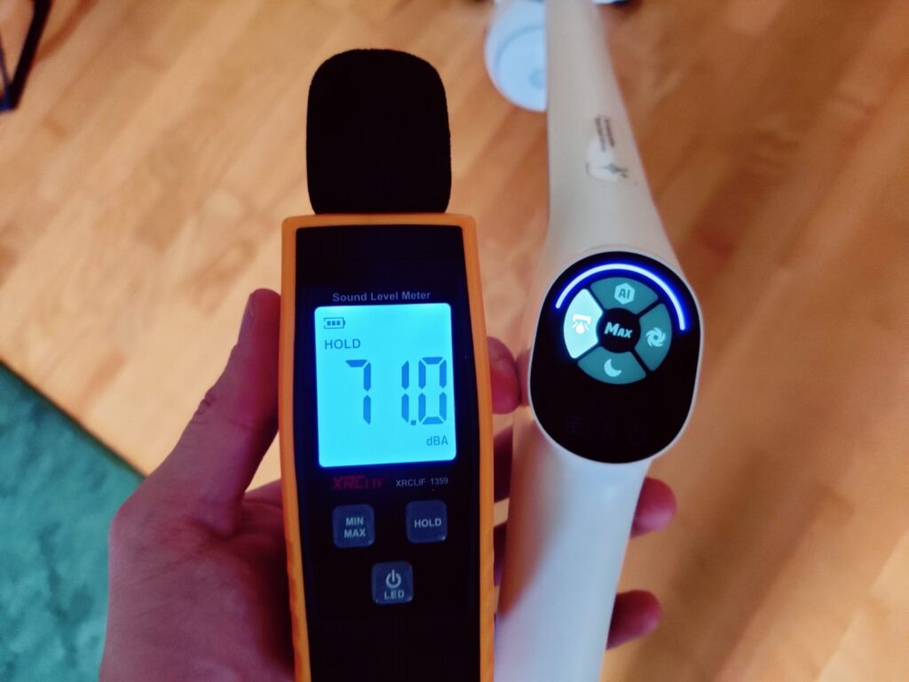 Rowenta X-Clean 10 GZ7540WO Nass-Trockensauger Lautstärke im Saugmodus