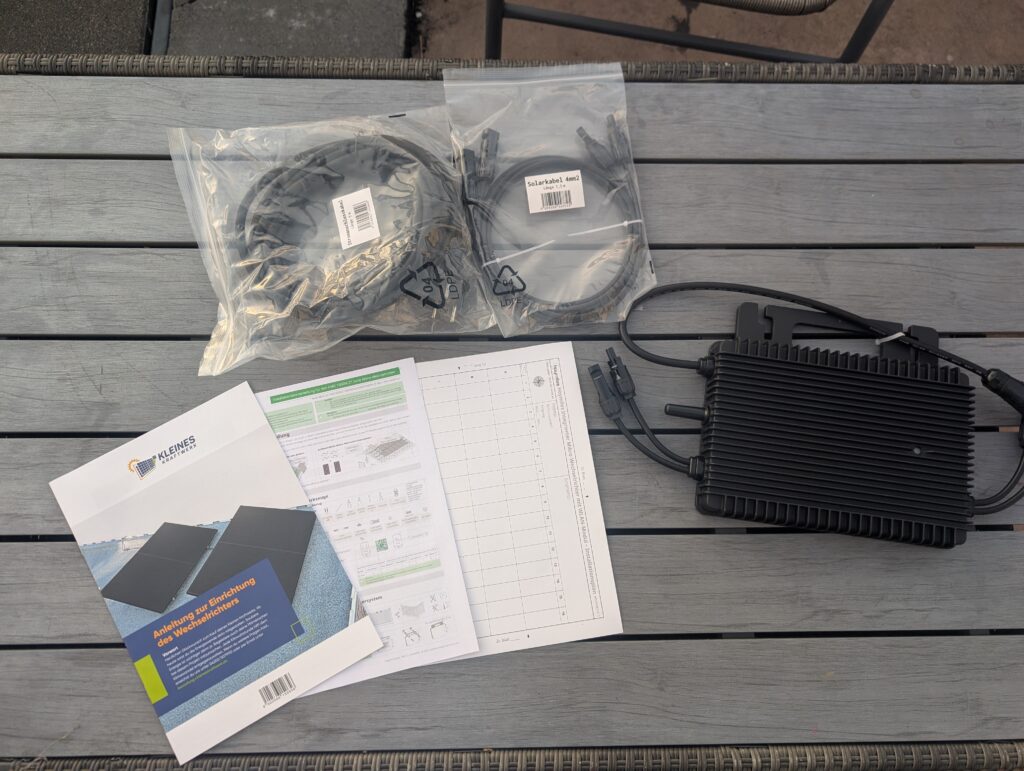 Zubehör des Kleines Kraftwerk Balkonkraftwerks